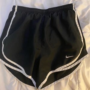 Nike black and white shorts